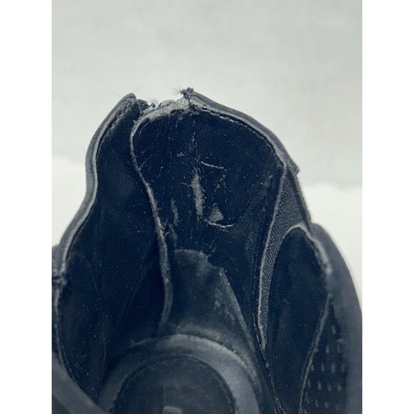 Earth Sandals Intrepid Black Leather Ankle Peep Toe Heels Shoes Womens Size 8.5B - Picture 6 of 13